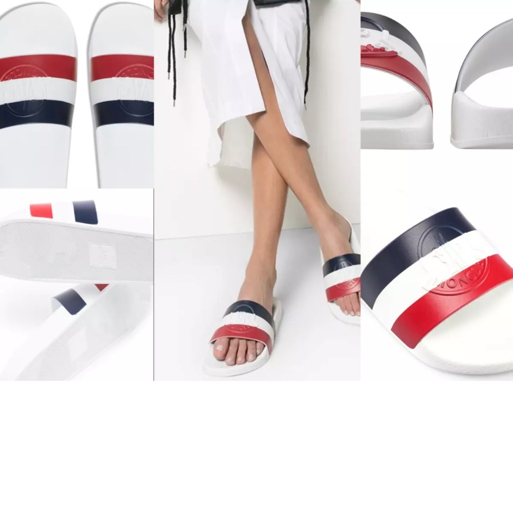 NIB $275 Moncler Jeanne Pool Slides Size 40 - Picture 10 of 10